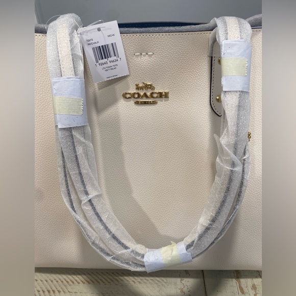 NWT COACH LTH TOWN TOTE IN COLOR "CHALK" - Picture 2 of 9